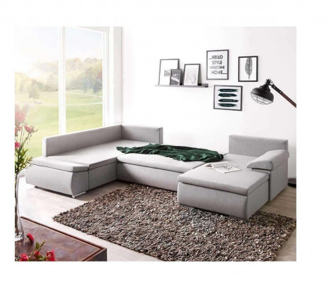 U-shaped fabric couch living area corner sofa set design modern sofa