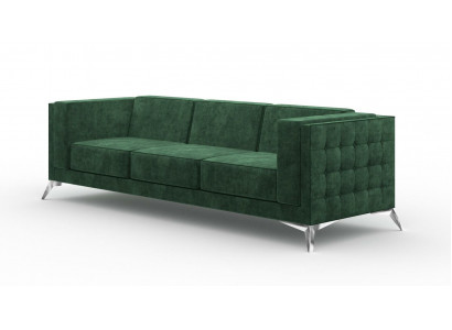 Three-seater 3-seater couch upholstered sofa fabric Chesterfield couch set