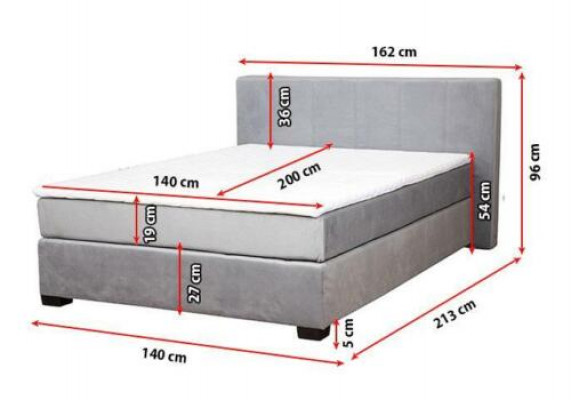 Designer upholstered bed bedding textile bed double bed marital bed box spring.