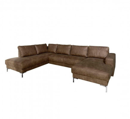 Corner sectional U-shape living area sofa couch upholstery set vintage
