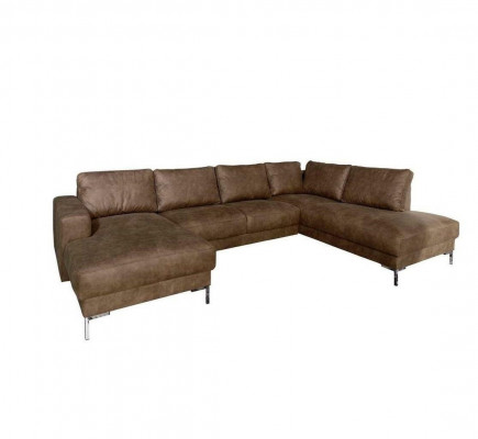Corner sectional U-shape living area sofa couch upholstery set vintage
