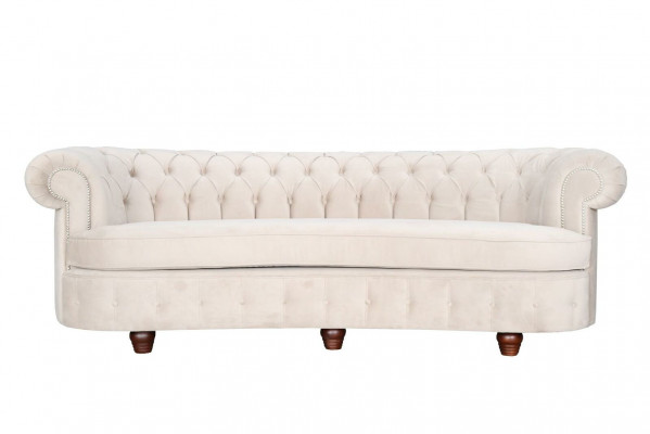 Chesterfield 3-seater designer upholstered couch sofa sofas couches textile fabric new