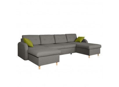 Design corner sofa U-shape bed function couch leather textile sofas sofa bed