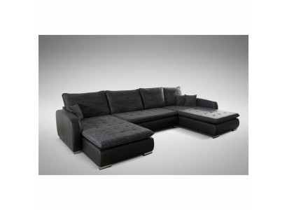 Design corner sofa Elena with bed function couch upholstery seating corner sofas XXL new