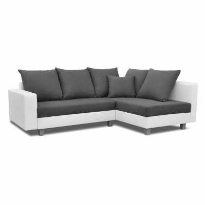 Design corner sofa with sofa L-shape, bed function, couch seat, corner sofas, textile upholstery, new.
