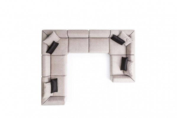 U-shaped corner sofa living room sofa couch beige upholstered sofa living landscape