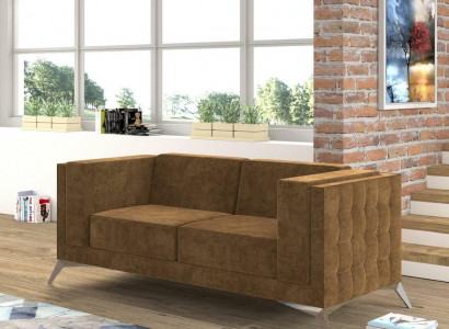 Chesterfield Upholstered Couch Fabric Sofas Sofa Seating Suite Two-Seater 2 Seater
