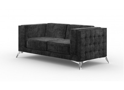 Sofa 2-seater fabric couch textile two-seater design modern seat upholstered sofas.
