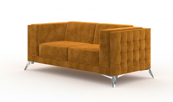 Two-seater Chesterfield upholstered couch fabric sofas seating suite