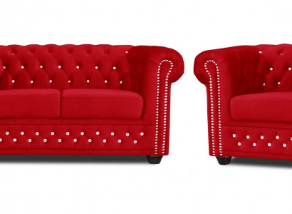 Sofa set 2+1 seater sofas couch upholstery blue classic couch set