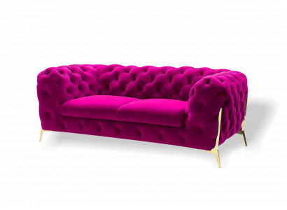 Sofa 2-seater Classic Chesterfield Sofas Couches Upholstered Two-Seater Seat New