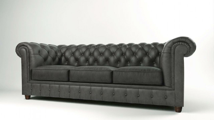 Three-seater Chesterfield sofa upholstered couch seat suite 3-seater couches