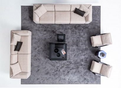 Modern Sofa Set Five-Seater Three-Seater Corner Sofa Set Fabric Suite
