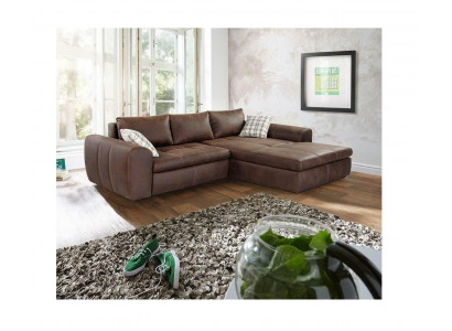 Big Sofa Couch Corner Sofa Vintage XXL Upholstered Corner Suite Fabric Living Landscape