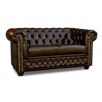 Chesterfield Sofa York 2-seater with bed function Couch Upholstered Sofas Couches New