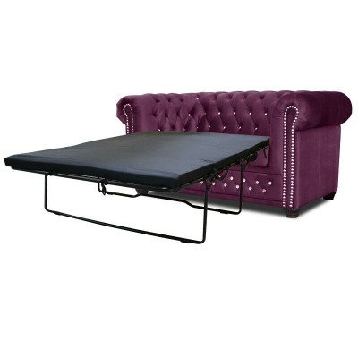 Chesterfield York Blink with Bed Function Textile Couch Upholstered Sofas Couches New