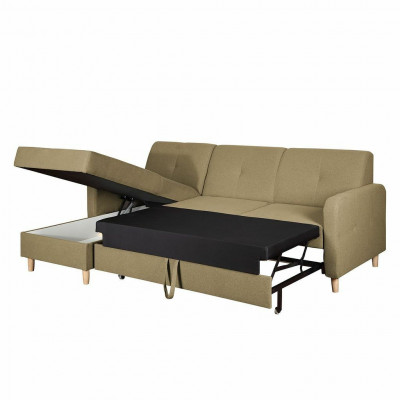 L-shaped sectional sofa living room set upholstery design bed function modern