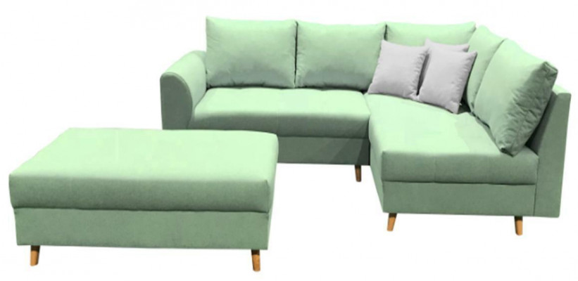 Sectional L-shaped sofa couch upholstery sofas living landscape fabric sofa ottoman