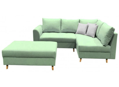 Sectional L-shaped sofa couch upholstery sofas living landscape fabric sofa ottoman