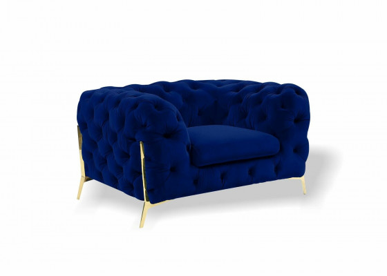 Chesterfield wing chair armchair 1-seater sofa couch upholstery couches textile new
