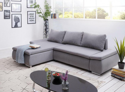 Sofa bed design, corner sofa, L-shape, bed function, couch, textile sofas, fabric
