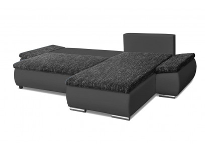 Design corner sofa sleeper sofa bed function couch leather textile upholstery sofas