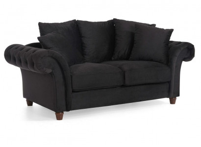 Design Sofa 2-Seater Chesterfield Fabric Couch Sofa Upholstery Sofas Two-Seater New