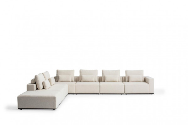 Lounge Furniture Set Living Room Beige Upholstered Sofa Couch Suite Furniture New