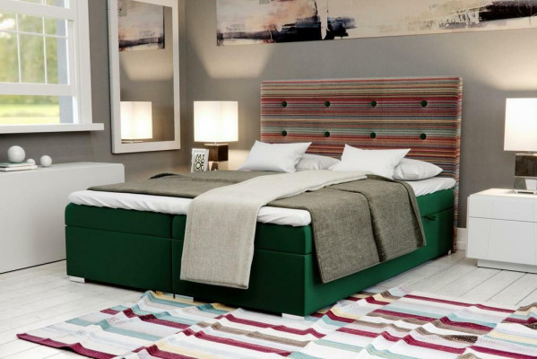 Box spring bed hotel double bed textile luxury beds upholstered storage box function