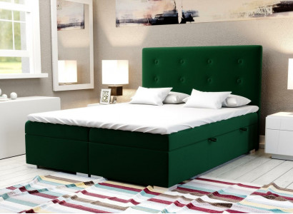 Box spring bed hotel double bed textile luxury beds upholstered storage box function