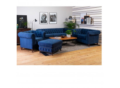 Chesterfield 3-seater couch upholstery couches sitting living room sofa three-seater new