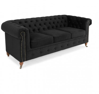 Chesterfield 3-seater sofa office couch with bed function sofas couches three-seater