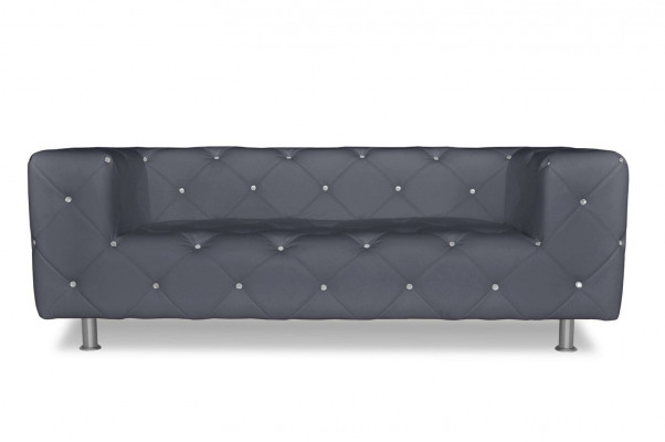 Three-seater couch upholstery design sofa 3-seater seat sofas room Chesterfield gray new
