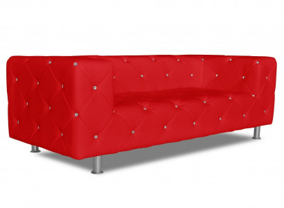 Three-Seater Design Sofa Couch Upholstered Sofa Textile Sofa Modern Relax Club 3 Seater