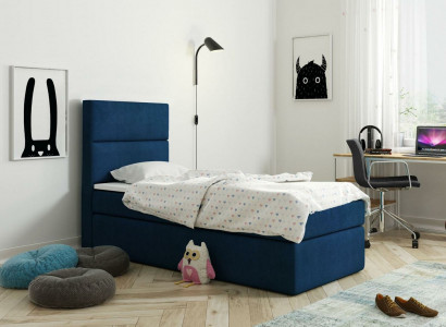 Bed Box Spring Blue Design Bed Big Upholstery Hotel Double Luxury Beds 80x200cm New