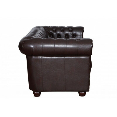Three-seater couch upholstery design sofa 3-seater seat sofas room brown luxury
