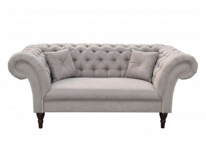 Chesterfield 2-seater couch upholstered sofa design club lounge 2-seater upholstered suite