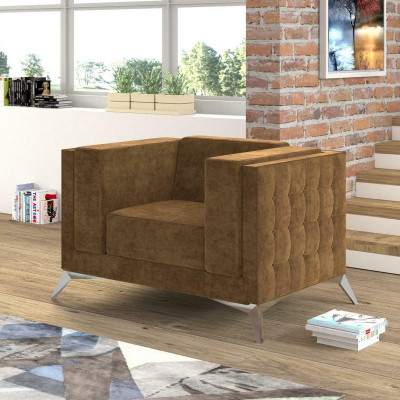 Chesterfield armchair TV couch 1-seater sofa fabric couches upholstery textile