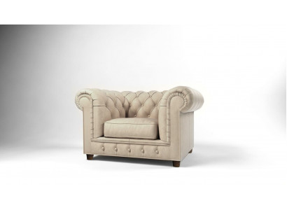 Elegant design Chesterfield upholstered armchair TV seat lounge club textile