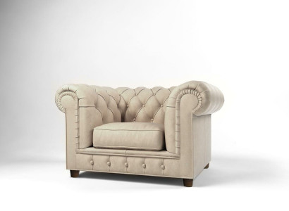 Elegant design Chesterfield upholstered armchair TV seat lounge club textile