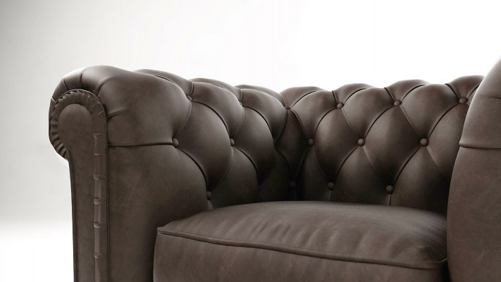 Chair, TV Seat, Club Lounge, Textile, Leather, Noble Design Chesterfield