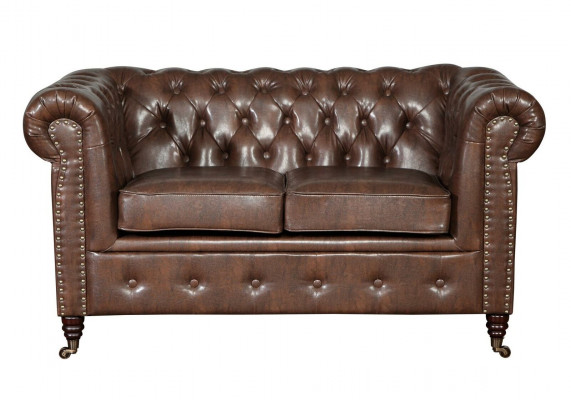 Sofa 2-seater design sofas upholstery modern seating fabric two-seater leather new