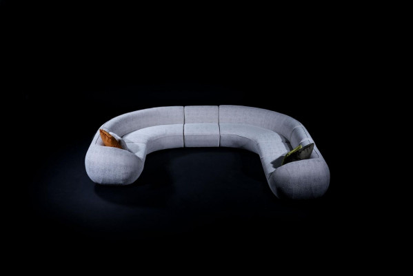 Living room corner group U-shape upholstered couch luxury upholstery fabric sofa new