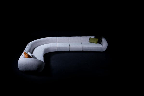 Upholstered Furniture Textile L-Shape Sofa Living Room Corner Relaxation Seating Group Couch