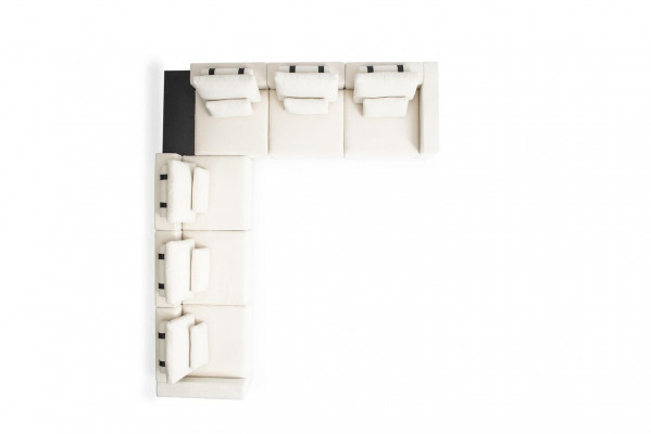 L-shaped white sofa living room combination corner sofa set corner sofa group