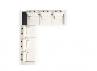 L-shaped white sofa living room combination corner sofa set corner sofa group