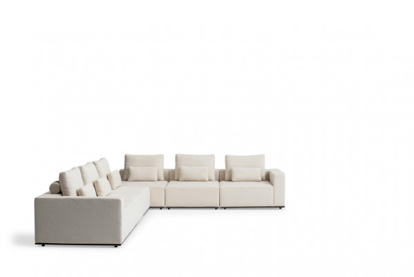 L-shaped white sofa living room combination corner sofa set corner sofa group