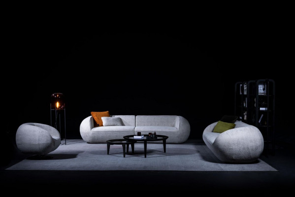 Three-seater sofa set armchair modern living room furniture upholstered sofa set