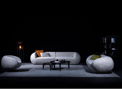 Three-seater sofa set armchair modern living room furniture upholstered sofa set