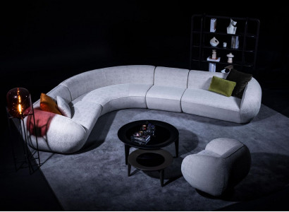 Gray corner sofa set, living room upholstered sofa, luxury corner sofa group, sofa.